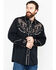 Image #5 - Scully Men's Embroidered Long Sleeve Western Shirt , Black, hi-res