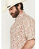 Image #2 - George Strait by Wrangler Men's Paisley Print Short Sleeve Button-Down Stretch Western Shirt - Tall, Tan, hi-res