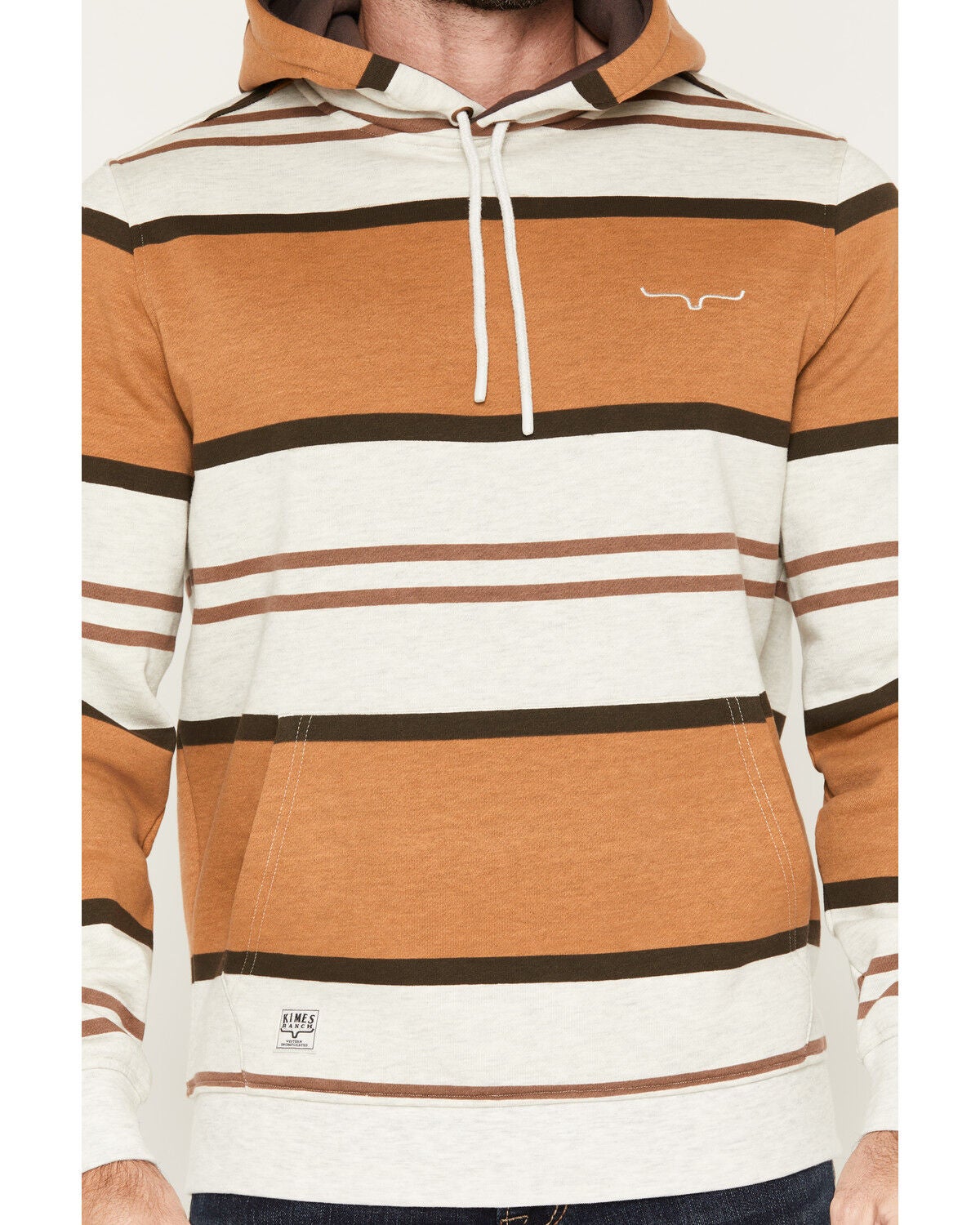 Image #3 - Kimes Ranch Men's Owen Striped Hooded Sweatshirt, Natural, hi-res