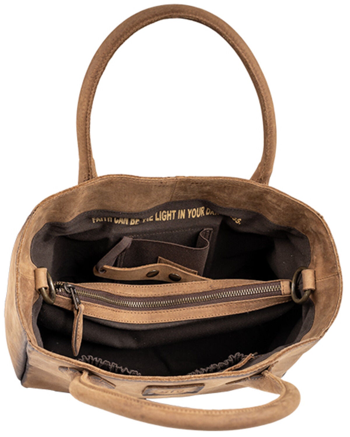 Image #7 - STS Ranchwear By Carroll Women's Baroness Basic Bliss Satchel Crossbody Bag, Brown, hi-res