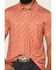 Image #3 - Panhandle Men's Game Day Short Sleeve Snap Stretch Polo, Orange, hi-res