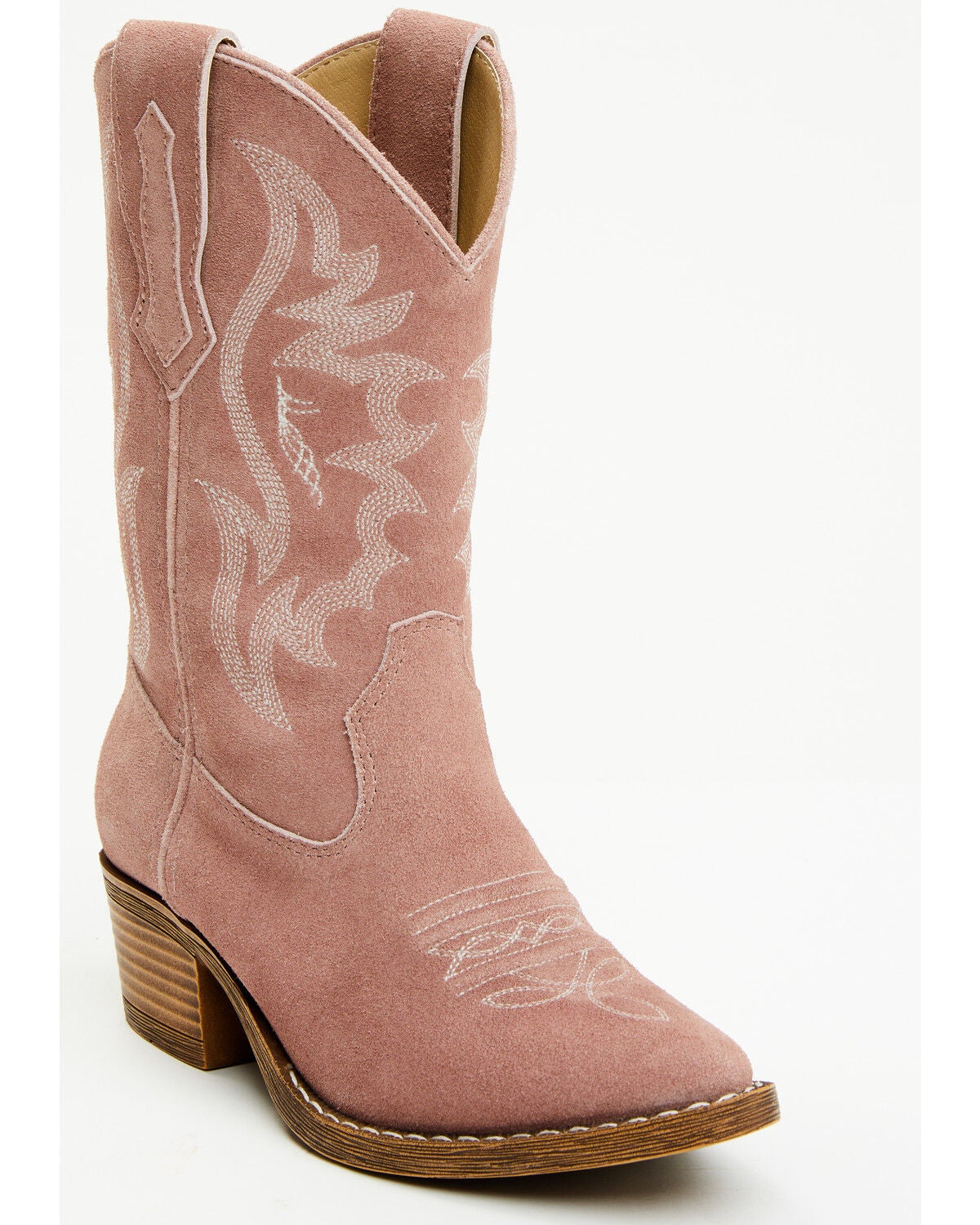 Shyanne Girls' Sweetheart Western Boots - Round Toe, Pink, hi-res