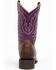 Shyanne Women's Purple Burnish Western Boots - Square Toe, Brown, hi-res