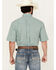 Image #4 - George Strait by Wrangler Men's Geo Print Short Sleeve Button-Down Stretch Western Shirt - Big, Turquoise, hi-res