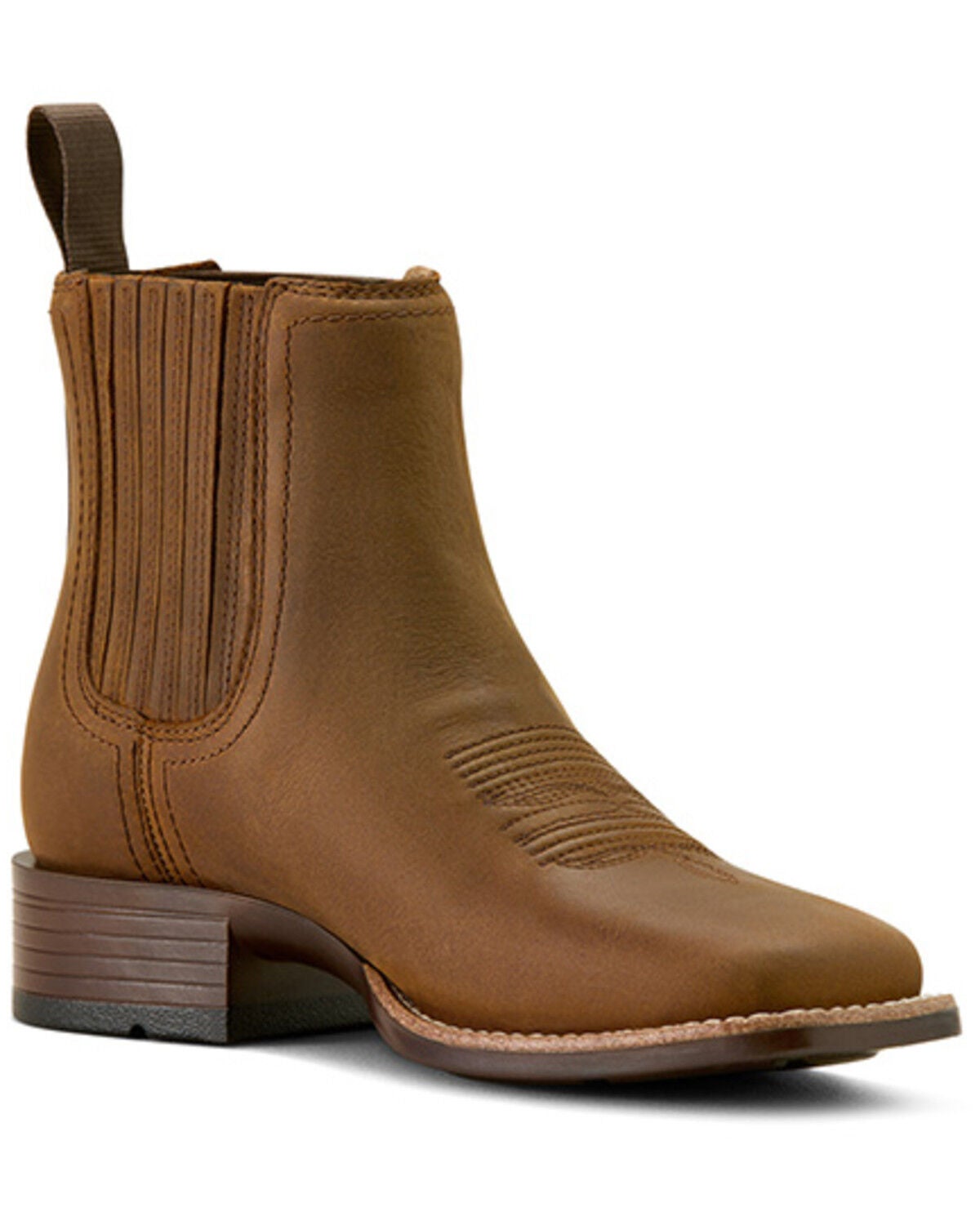 Ariat Women's Booker Chelsea Boots - Broad Square Toe, Brown, hi-res