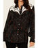 Image #3 - Panhandle Women's Floral Print Embroidered Long Sleeve Snap Western Shirt, Black, hi-res