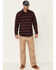 Image #2 - Hawx Men's Dark Red Harris Stretch Plaid Flannel Long Sleeve Button Down Work Shirt, Dark Red, hi-res