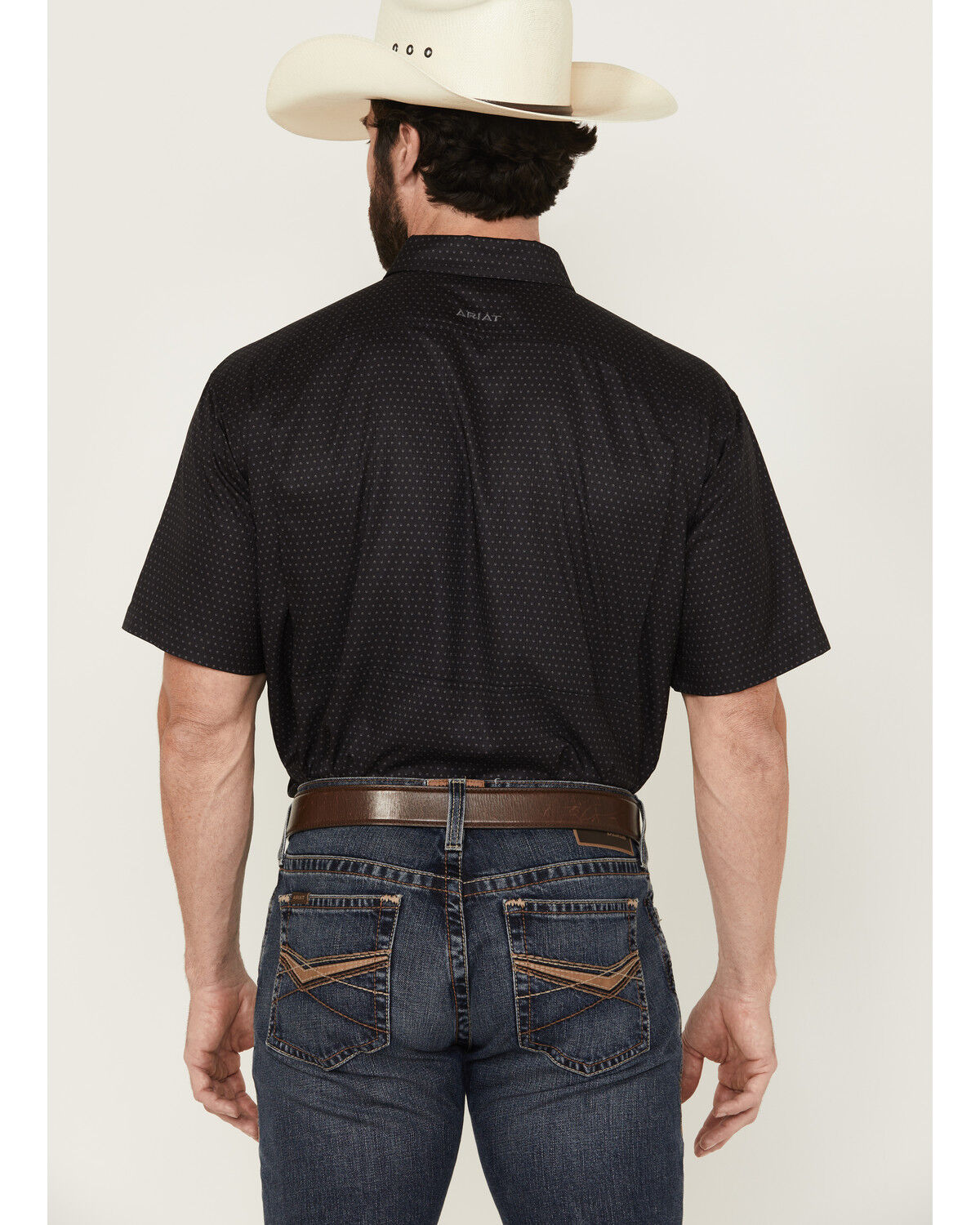 Image #4 - Ariat Men's VentTek Arrows Geo Print Short Sleeve Button-Down Western Shirt - Tall, Black, hi-res