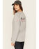 Image #1 - Ariat Women's FR Air Bolt Logo Long Sleeve Graphic T-Shirt, Grey, hi-res