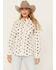 Image #2 - Wrangler Retro Women's Rose Print Long Sleeve Western Flannel Shirt , White, hi-res