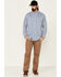 Ariat Men's FR Striped Long Sleeve Button Work Shirt, Blue, hi-res