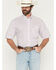 Image #1 - George Strait by Wrangler Men's Firework Print Short Sleeve Button-Down Stretch Western Shirt, Blue, hi-res