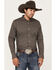 Image #1 - Cody James Men's Money Maker Print Long Sleeve Button Down Western Shirt - Big , Dark Brown, hi-res
