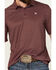 Image #3 - Ariat Men's Geo Print Short Sleeve Button-Down Polo Shirt, Burgundy, hi-res