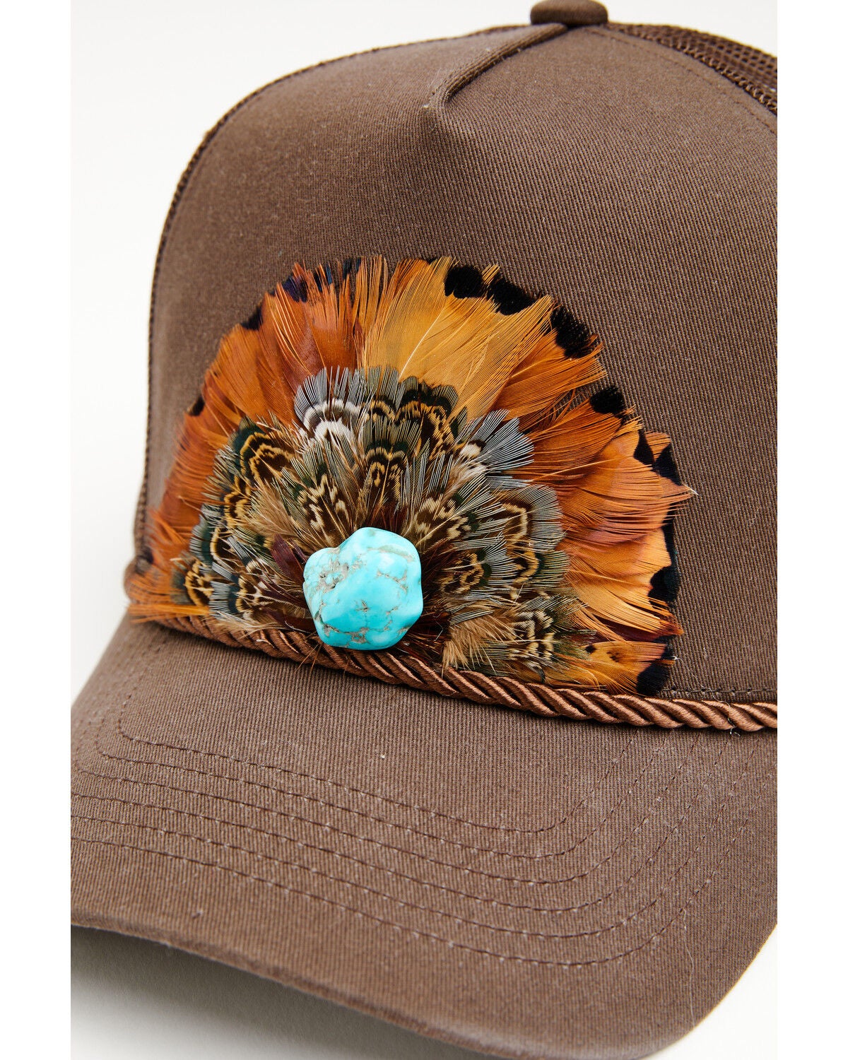 Image #2 - Shyanne Women's Feather Stone Ball Cap, Brown, hi-res