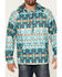 Image #3 - Rock & Roll Denim Men's Southwestern Print Hooded Sweatshirt, Turquoise, hi-res