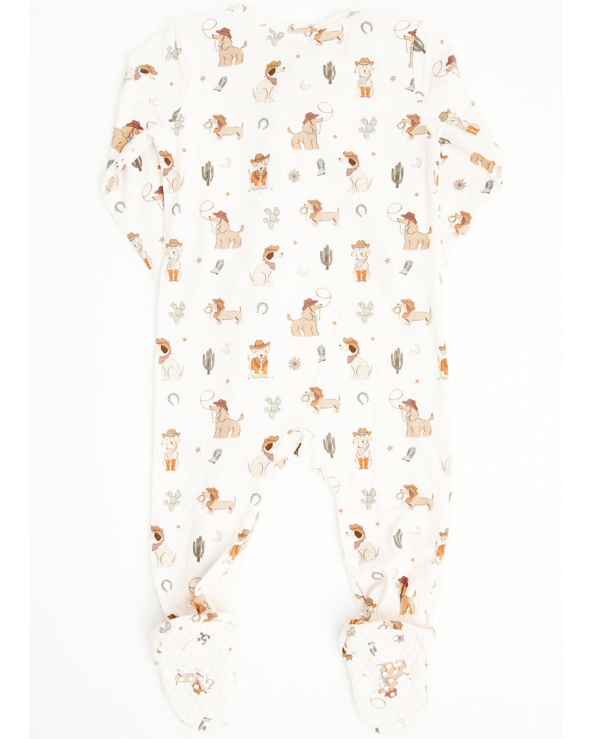 Image #3 - Angel Dear Infant Boys' Cowboy Dogs Long Sleeve Zipper Onesie, , hi-res