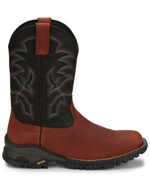 Image #2 - Tony Lama Men's Roustabout Brick Western Work Boots - Soft Toe, Cognac, hi-res
