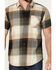 Image #3 - Brothers and Sons Men's Tooele Plaid Print Short Sleeve Button Down Western Shirt, Dark Grey, hi-res