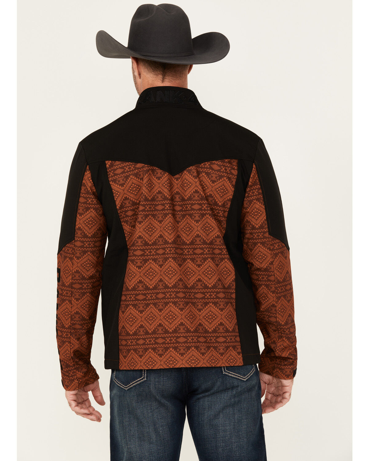 Image #4 - RANK 45® Men's Pine Tree Southwestern Print Softshell Jacket, Brown, hi-res