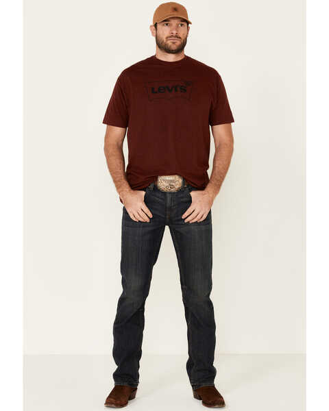 Image #2 - Levi's Men's Crimson Batwing Logo Graphic T-Shirt , Dark Red, hi-res