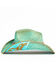 Image #2 - Shyanne Women's Cactus Flower Straw Cowboy Hat, Blue, hi-res