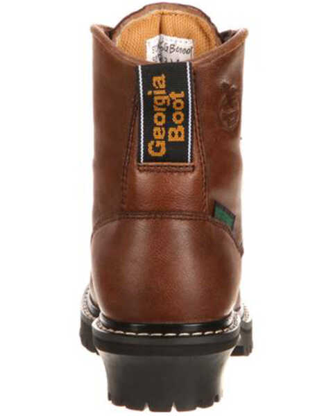 Georgia Boot Big Kids Waterproof Logger Boots - Round Toe, Brown, hi-res