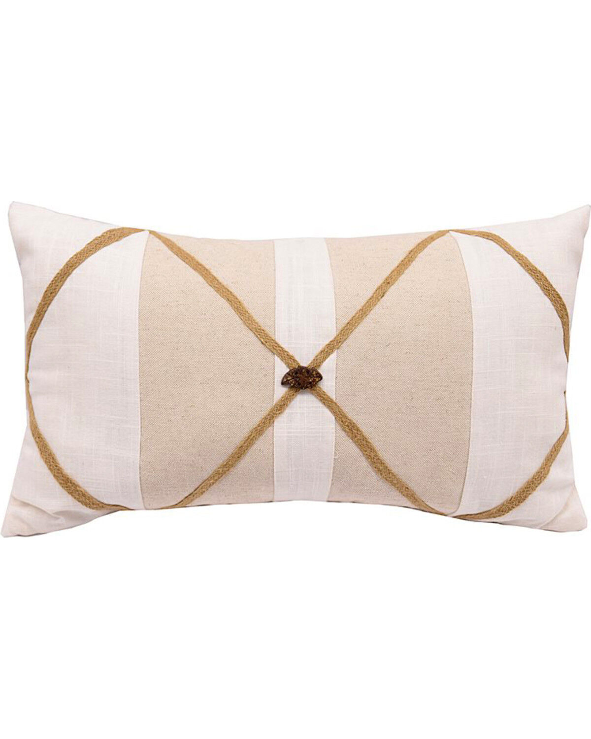Image #1 - HiEnd Accents Linen Button Throw Pillow, Multi, hi-res