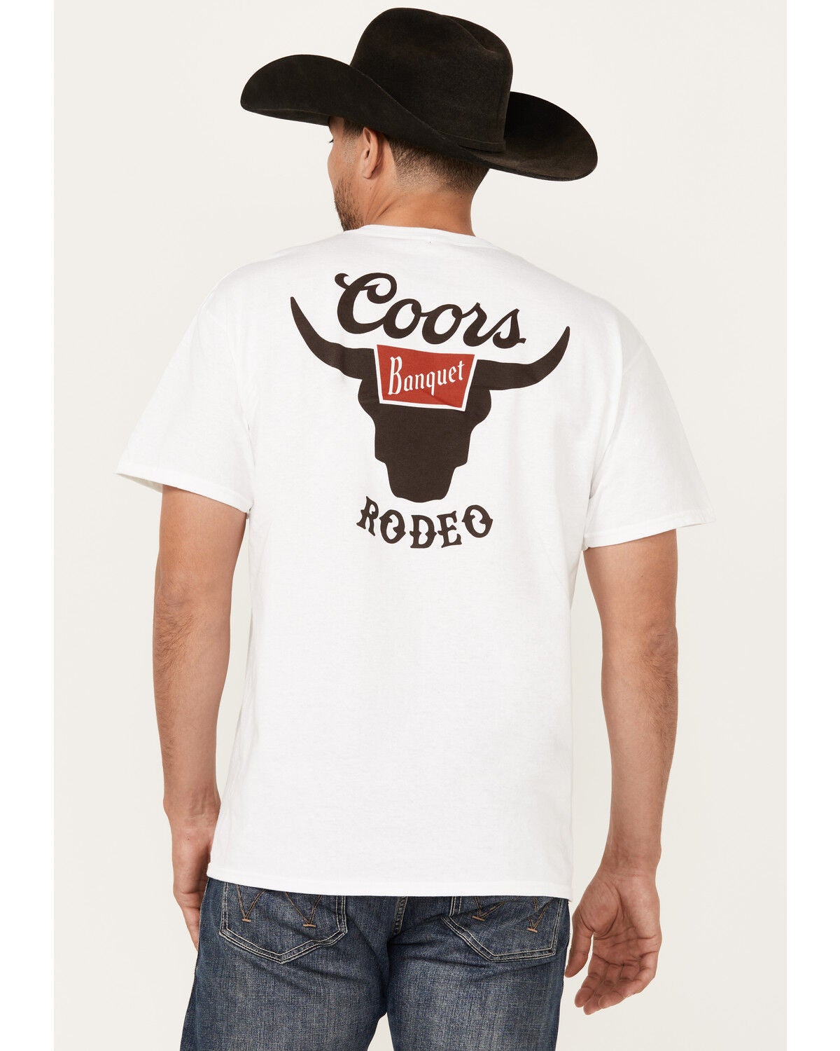 Coors Men's Boot Barn Exclusive Banquet Logo Short Sleeve Graphic T-Shirt, White, hi-res