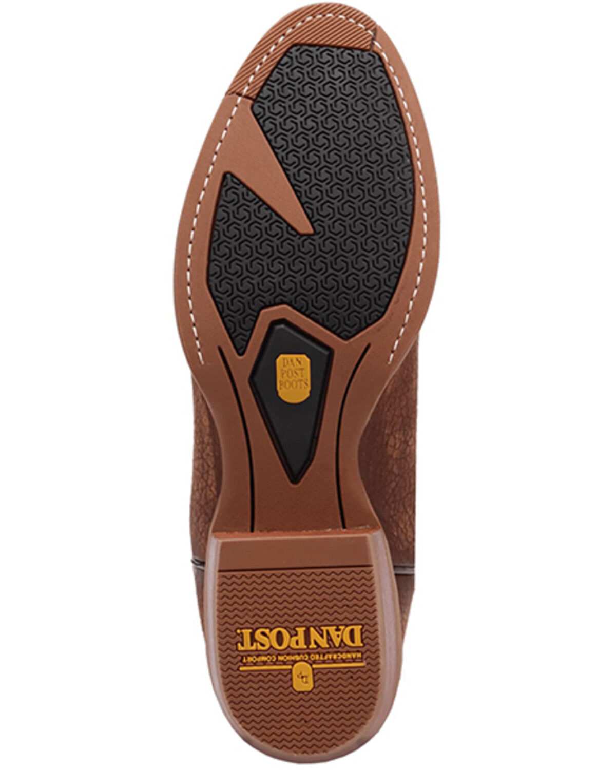 Image #7 - Dan Post Men's Neeley Performance Western Boots - Round Toe, Brown, hi-res