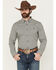 Image #1 - RANK 45® Men's Rockies Ridge Geo Print Long Sleeve Button-Down Stretch Western Shirt, Black, hi-res