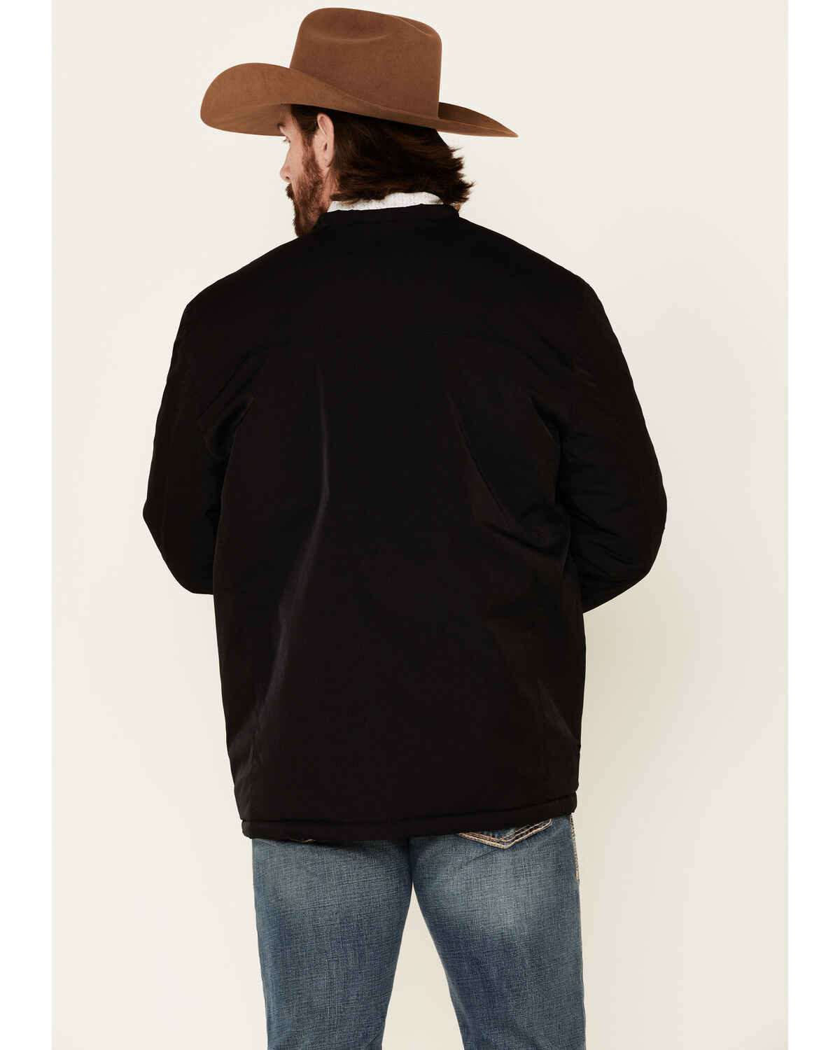 Image #4 - Cripple Creek Men's Black Nylon CC Barn Coat, Black, hi-res