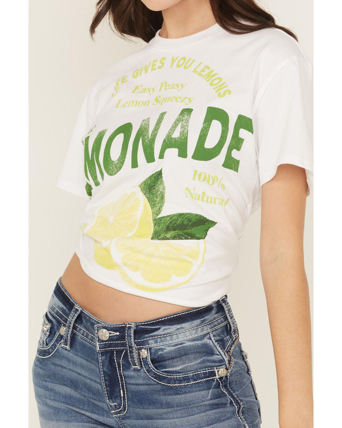 Image #3 - Blended Women's Lemon Short Sleeve Graphic Tee, White, hi-res