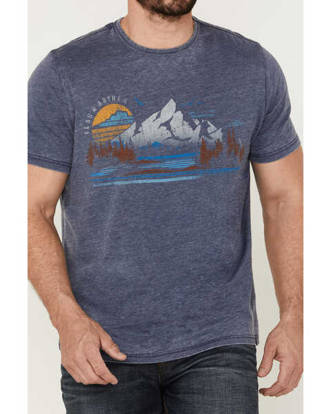 Image #3 - Flag & Anthem Men's Scenic Mountain Burnout Graphic T-Shirt , Navy, hi-res