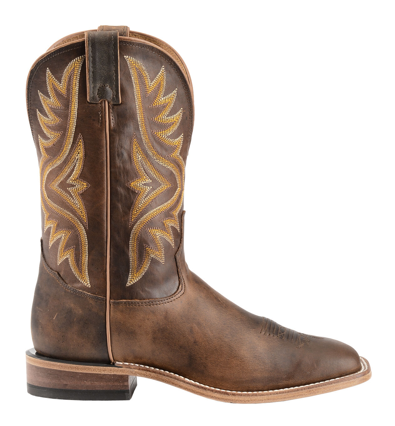 tan square toe cowboy boots