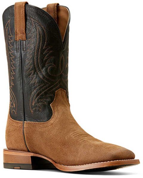 Ariat Men's Circuit Paxton Suede Western Boots - Broad Square Toe , Brown, hi-res