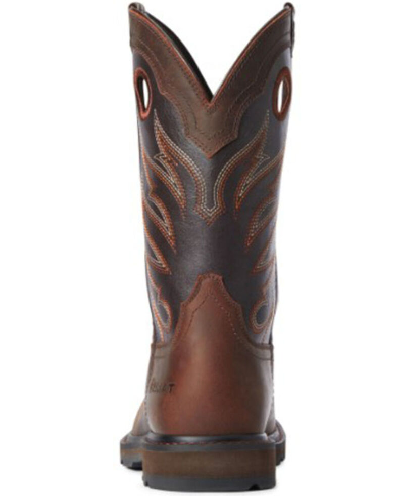Ariat Men's Groundwork Western Work Boots - Steel Toe, Brown, hi-res