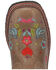 Image #6 - Dan Post Girls' Embroidered Western Boots - Broad Square Toe, Taupe, hi-res