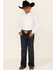 Cinch Boys' Long Sleeve Shirt, White, hi-res