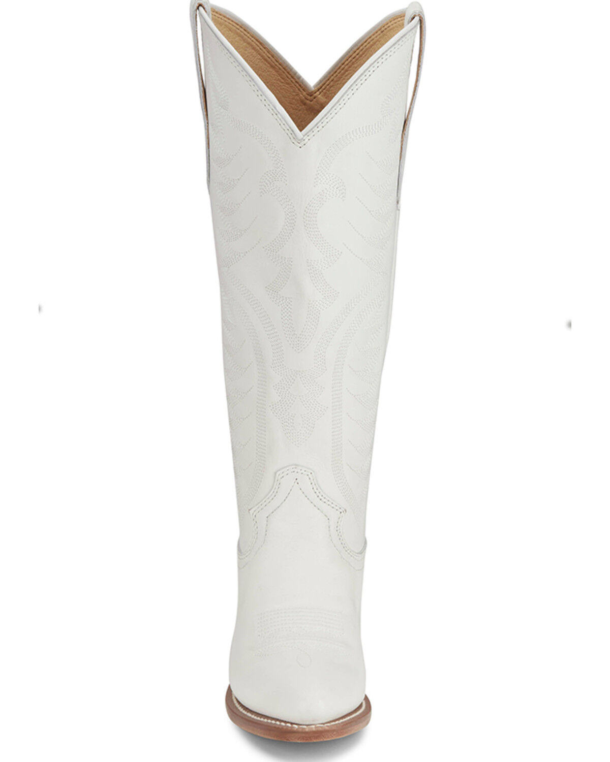 Image #4 - Justin Women's Evelyn Tall Western Boots - Round Toe, White, hi-res