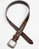 Image #2 - Cody James Men's Hair-On Floral Tooled Billet Leather Belt, Black, hi-res