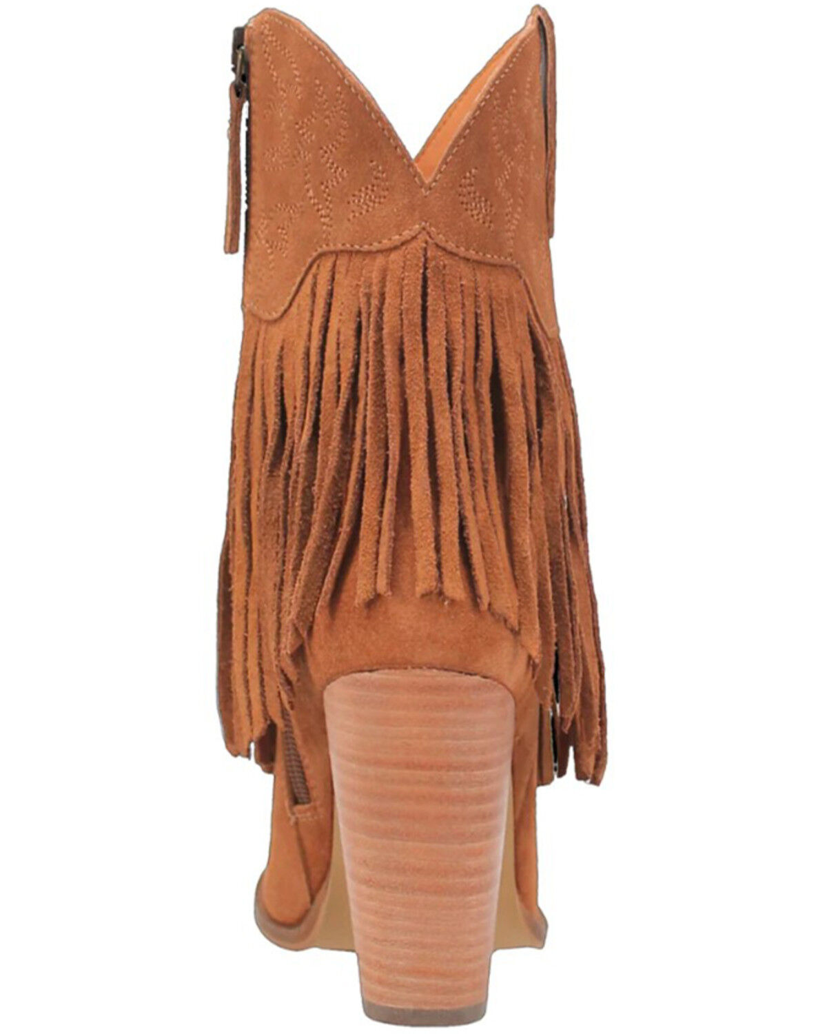 Image #5 - Dingo Women's Crazy Train Leather Booties - Round Toe, Caramel, hi-res