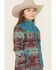 Image #2 - Ariat Girls' Southwestern Print Crius Jacket, Teal, hi-res