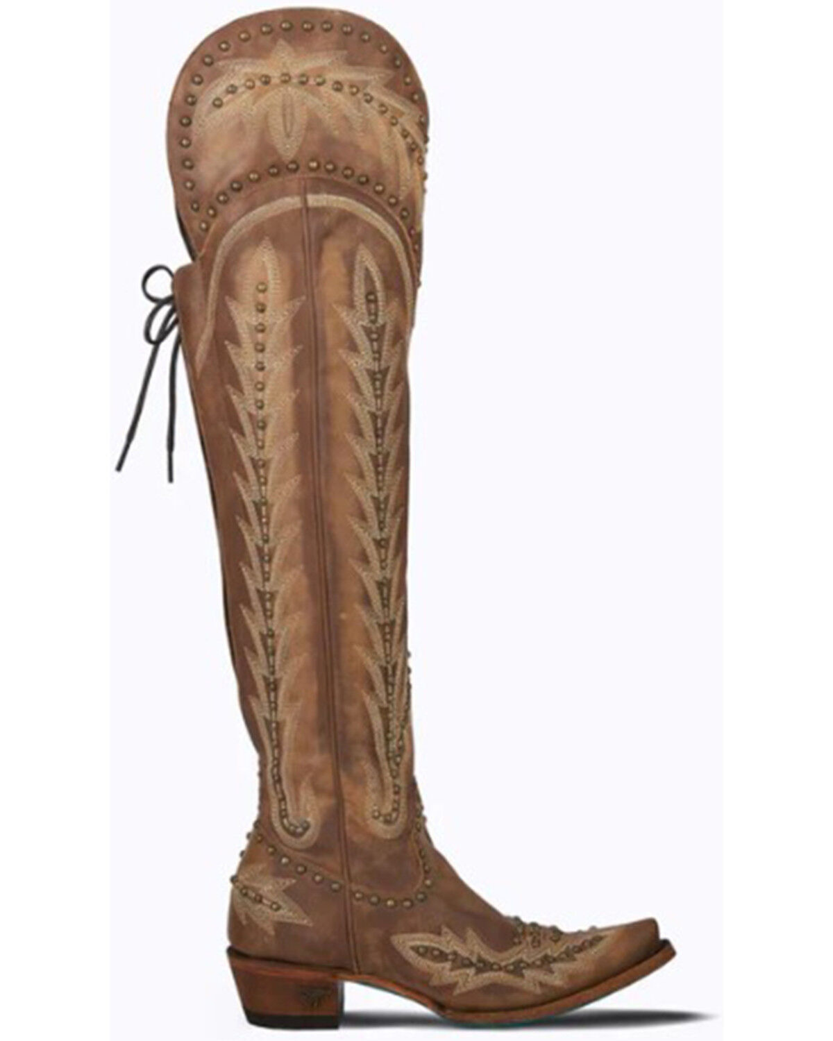 Image #2 - Lane Women's Lexington Western Boots - Snip Toe, Caramel, hi-res