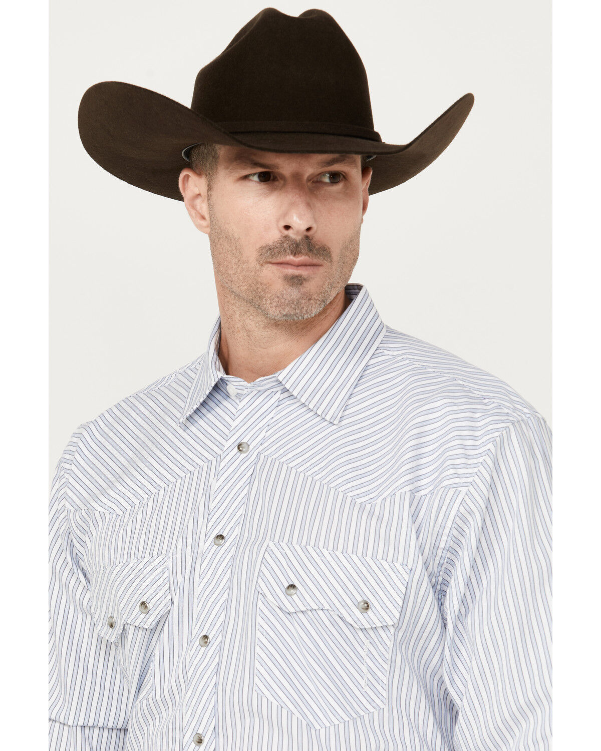 Image #2 - Resistol Men's Merritt Striped Print Long Sleeve Snap Western Shirt, , hi-res