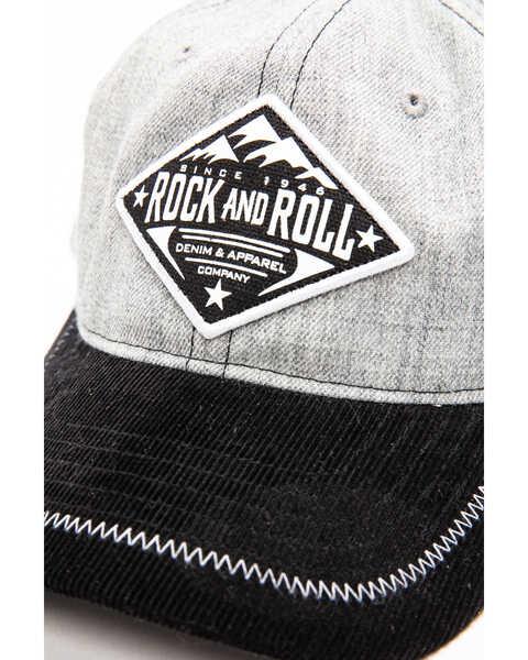 Image #6 - Rock & Roll Cowboy Men's Mountain Logo Patch Cap , Grey, hi-res