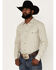 Image #1 - Gibson Men's Southside Satin Striped Long Sleeve Snap Western Shirt, Tan, hi-res