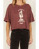Image #2 - Wrangler Women's Yellowstone Horse Graphic Crop Tee, Burgundy, hi-res