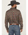 Image #4 - RANK 45® Men's Hudson Geo Southwestern Print Long Sleeve Button-Down Stretch Western Shirt, Brown, hi-res