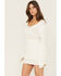 Image #2 - Show Me Your Mumu Women's Jet Lag Long Sleeve Crochet Mini Dress, White, hi-res